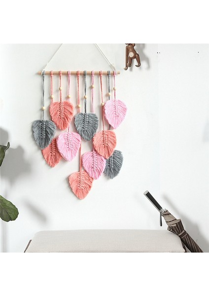 Duvara Asılan Boho Oda Ev Dekoru Dokuma Estetik Duvar Gobleni Pembe (Yurt Dışından) fiyatları