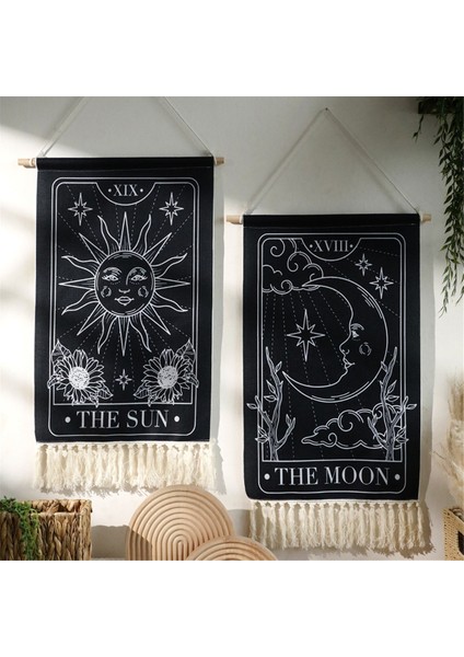 Baskılı Püskül Goblen Dekoratif Asılı Arka Plan Duvar Bezi, A (Yurt Dışından) fırsatları