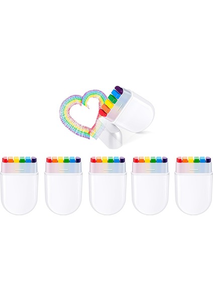 Yüz Vücut Boya Seti Gökkuşağı Makyaj Çubuğu Kutlamalar Için A (Yurt Dışından)