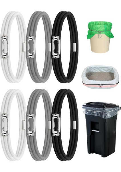 6 Adet Çöp Kutusu Bantları Kordonu Ayarlanabilir 8-33 Galon Çöp Kutularına Uyar B (Yurt Dışından) fiyatları