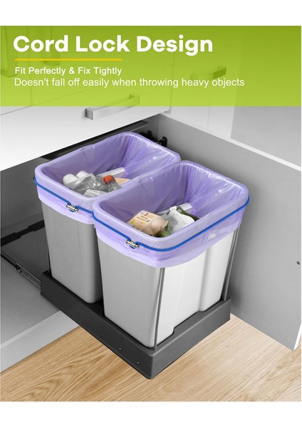 6 Adet Çöp Kutusu Bantları Kordonu Ayarlanabilir 8-33 Galon Çöp Kutularına Uyar B (Yurt Dışından) fırsatları