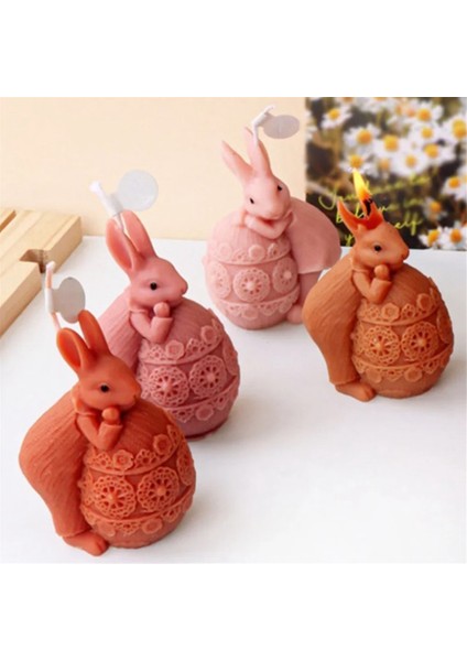 A-Dıy Sevimli Tavşan Mum Yapımı Aracı Paskalya Yumurtası Sabun Silikon Kalıp (Yurt Dışından) fırsatları