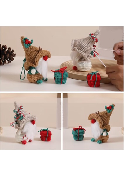Tığ Işi Seti Dıy Noel Tığ Işi Seti Kahverengi (Yurt Dışından)