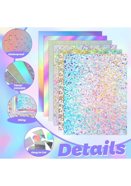 120 Yaprak Holografik Kart Stok 85 x 11 250 GSM92 Lb (Yurt Dışından) indirimleri