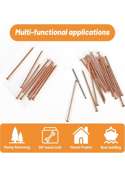 Ağaç Kütüğü Köklerini Öldürmek Için 15 Adet Bakır Çivi (Yurt Dışından) indirimleri