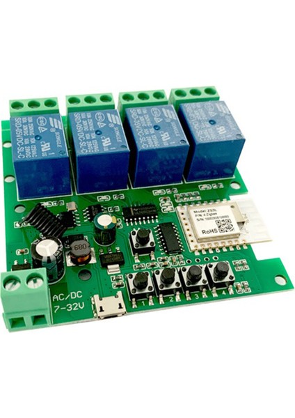 Zigbee Tuya Akıllı 4ch Röle Modülü DC5V 7-32V RF433MHZ Uzaktan Kumanda Işık Anahtarı Alexa Google Home ile Çalışır (Yurt Dışından)