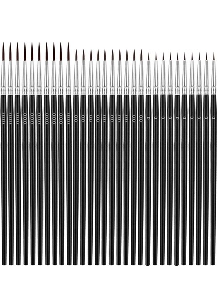 60 Adet Ince Detay Boya Fırçaları Ince Uçlu Boya Fırçaları Seti (Yurt Dışından)