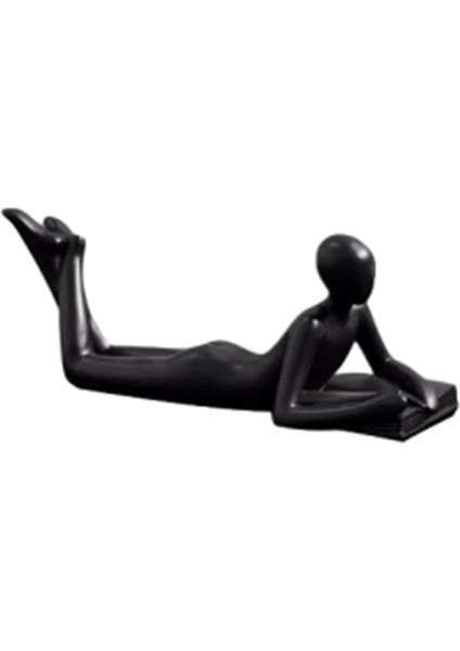 Heykel Modern Sanat Süsleme Ev Ofis Dekor El Sanatları Siyah A (Yurt Dışından)