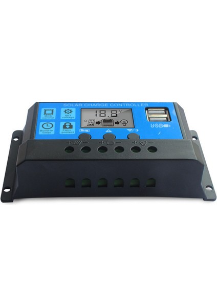 60A Solar Şarj Regülatörü Pwm Kontrolörleri 12V 24V Otomatik LCD LCD Ekran Çift USB 5V Çıkış Güneş Paneli Pv Regülatörü (Yurt Dışından)