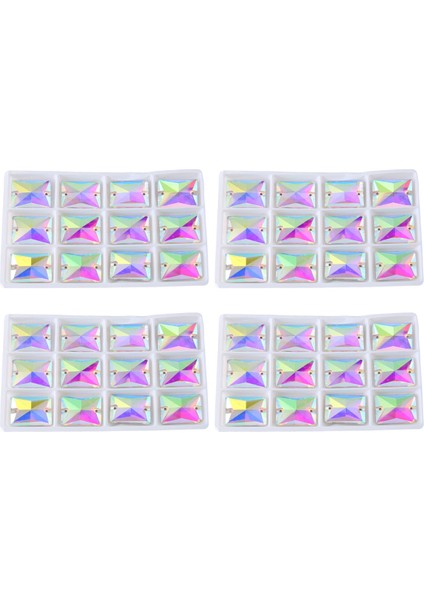 Kare Dikili Taş Kristal Berrak Giysi Dikimi Cam Boncuklar 18X25MM (Yurt Dışından) fiyatları