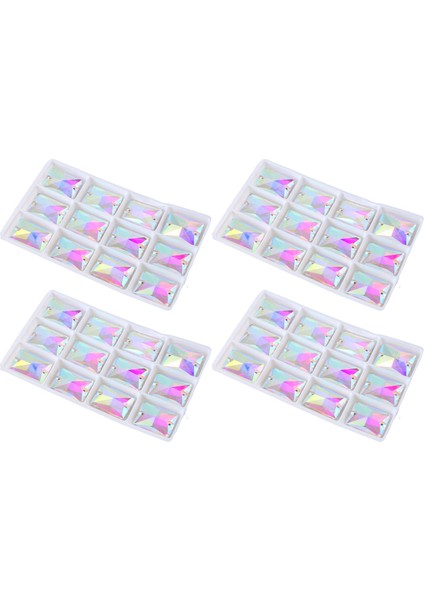 Kare Dikili Taş Kristal Berrak Giysi Dikimi Cam Boncuklar 18X25MM (Yurt Dışından) modelleri