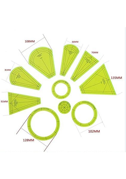 Dresden Yorgan Şablonu Seti Dikiş Patchwork Cetveli Kendin Yap Aracı 10 Adet (Yurt Dışından) fırsatları