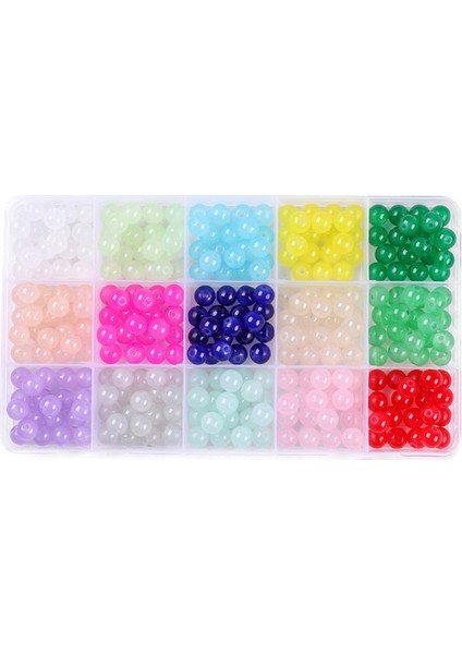300 Adet 8mm Cam Boncuk Takı Yapımı Için 15 Renkli Kristal Boncuk Seti (Yurt Dışından)