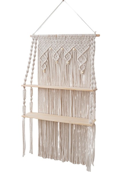 Duvara Asılan Raflar Makrome Boho Yüzen Bitki Fotoğrafları Depolama Rafı (Yurt Dışından)