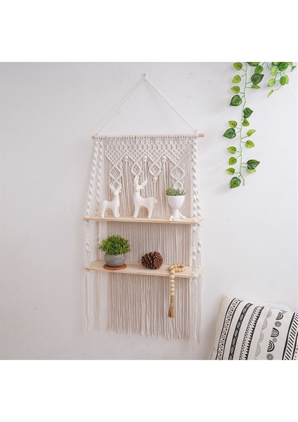 Duvara Asılan Raflar Makrome Boho Yüzen Bitki Fotoğrafları Depolama Rafı (Yurt Dışından) indirimleri