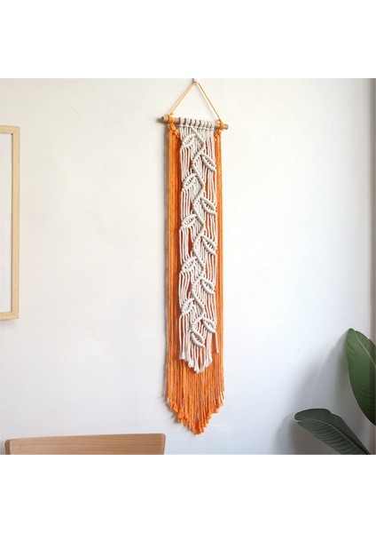 Nordic Leaf Dokuma Makrome Goblen Asılı Boho Püskül Duvar Askısı C (Yurt Dışından) indirimleri