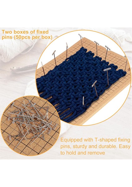 Makrome Panosu ve Pinler, 8x8 Inç 12X16 Inç Izgaralı Makrome Panosu (Yurt Dışından) modelleri