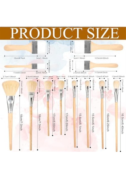 12 Parça Yaldız Fırçası Seti Boya Fırçası Seti Saç Mop Karıştırma Fırçaları (Yurt Dışından) fiyatları