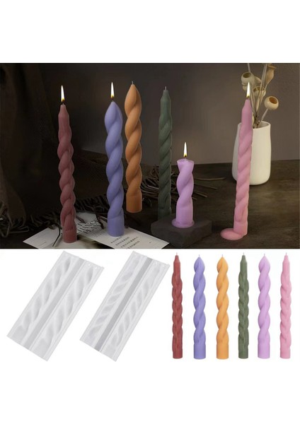 2 Adet Dıy Uzun Şerit Kilise Mum Silikon Kalıp (Yurt Dışından) fiyatları