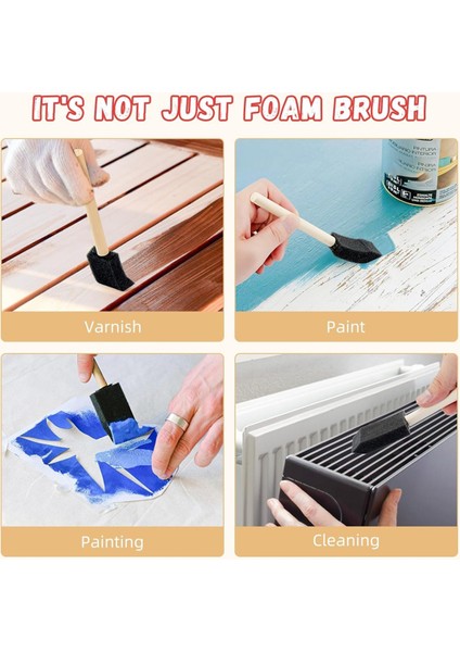 90 Adet Köpük Boya Fırçaları Boyama Için Sünger Fırçalar (Yurt Dışından) indirimleri