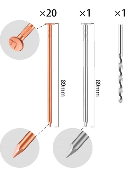 Ağaçları Kütükleri ve Kökleri Öldürmek Için 20 Adet Bakır Çivi - 35 Inç Uzunluk (Yurt Dışından) fiyatları