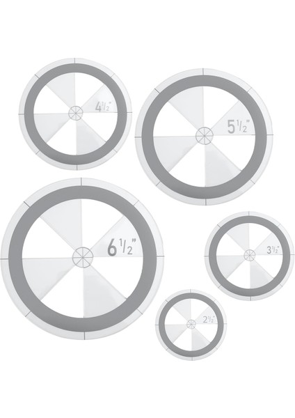 5 Parça Daire Cetvel Kapitone Şablon Seti (Yurt Dışından)