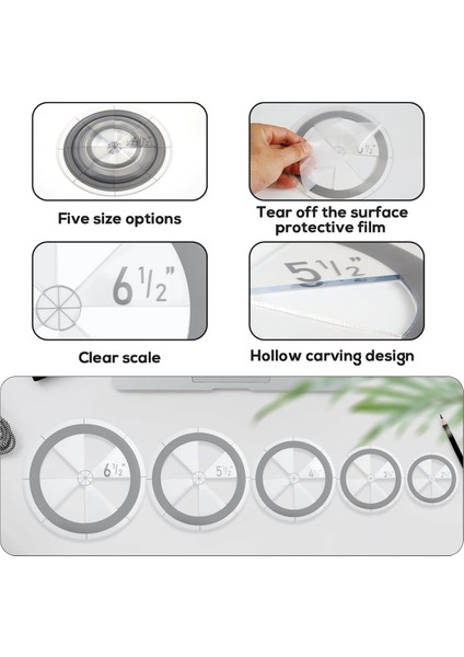 5 Parça Daire Cetvel Kapitone Şablon Seti (Yurt Dışından) modelleri