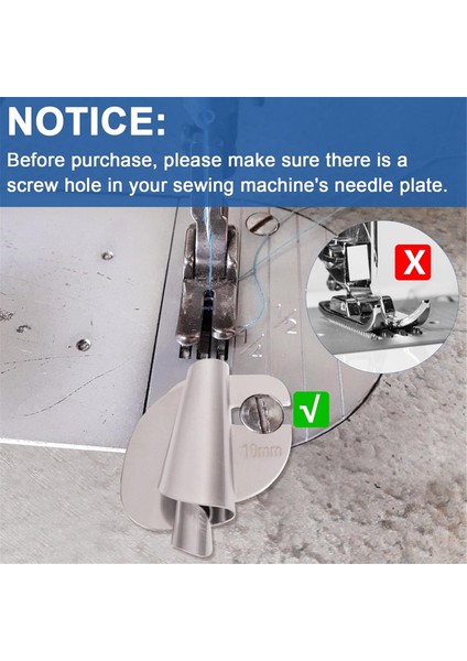 Dikiş Rulo Etek Ayağı Seti 8 Beden 3-10MM Geniş Rulo Etek Ayağı (Yurt Dışından) indirimleri