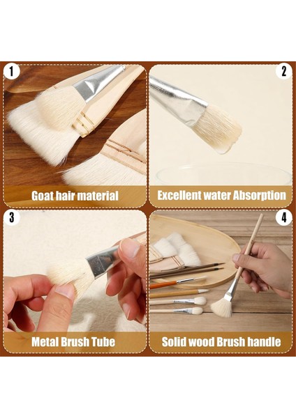 9 Adet Seramik Sır Fırçası Seti Suluboya Yağlıboya Sanat Resmi Için (Yurt Dışından) fırsatları