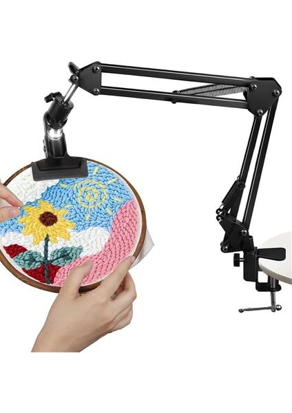 Nakış Kaydırma Çerçeve Standı Ayarlanabilir Döndürülebilir Kasnak Tutucu Katlanır (Yurt Dışından)
