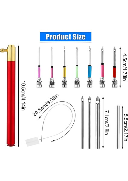 13 Adet Delme Iğnesi Seti Yetişkinler Için Ayarlanabilir Delme Iğnesi Aracı Diş Ipi (Yurt Dışından) modelleri