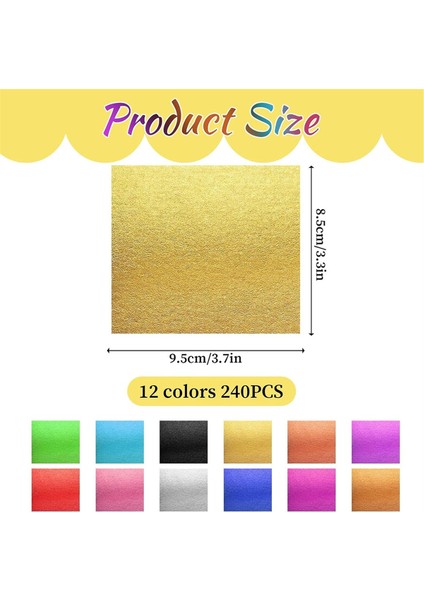 240 Yaprak Altın Yapraklı Sayfalar Çok Renkli Taklit Altın Yapraklı Kağıt (Yurt Dışından) modelleri