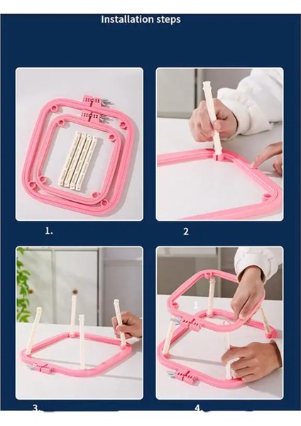 Çift Katmanlı Nakış Standı Çember Masaüstü El Yapımı El Sanatları Çerçeveleri A (Yurt Dışından) fiyatları