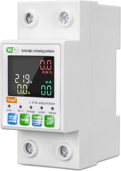 Tuya Zigbee/wifi Otomatik Tekrar Kapanma Koruyucu Akım Gerilim Ölçer LCD Ekranlı Anahtar Güç Ölçer Devre Kesici (Yurt Dışından)
