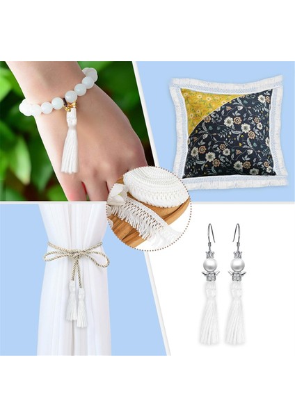 10 Yard 2.3 Inç Genişliğinde Püskül Saçak Süsleme Dikiş Saçak Süsleme (Yurt Dışından)