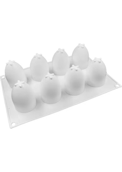 Sekiz Delikli Üç Boyutlu Yumurta Şeklinde Alçı Kalıp (Yurt Dışından)
