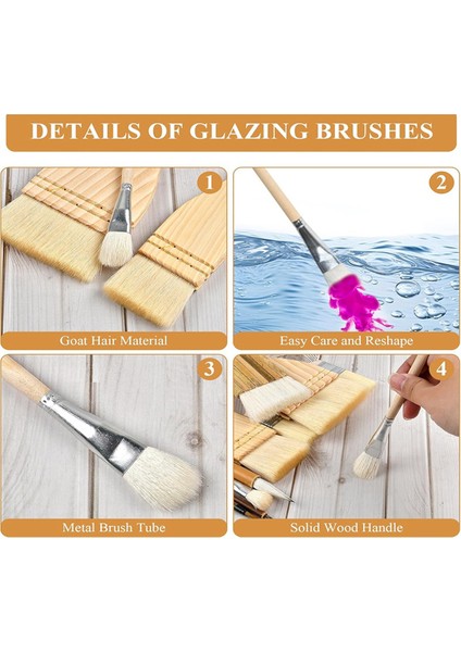 9 Parça Seramik Sır Fırçası Seti Ahşap Uzun Saplı Sır Fırçaları (Yurt Dışından) indirimleri