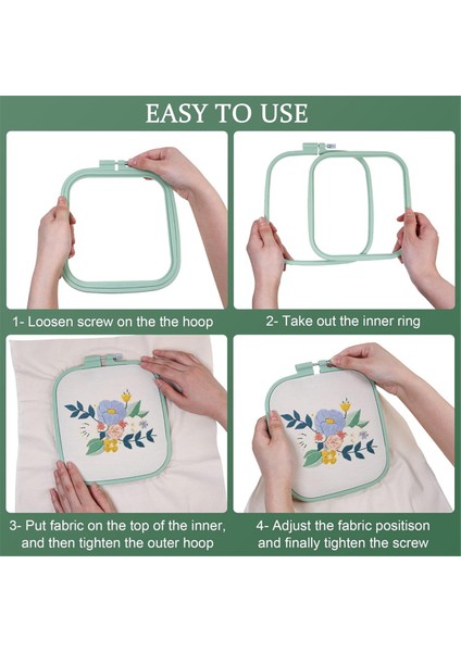 Kendin Yap El Sanatları Için Kare Nakış Kasnakları Çarpı Dikiş Kasnakları (Yurt Dışından) fiyatları