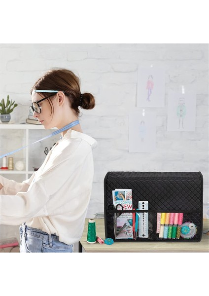 Dikiş Makinesi Toz Örtüsü Ekstra Cepli Dikiş Makinesi Çantası (Yurt Dışından) fırsatları