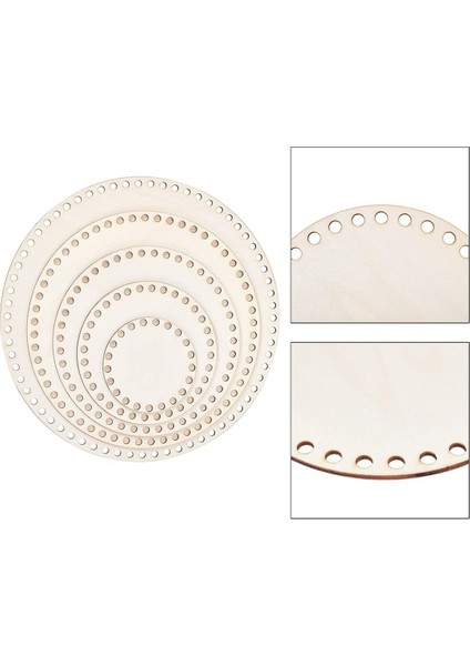 5 Adet Ahşap Tığ Işi Sepet Tabanı 1015202530CM Boş Çarpı Dikiş (Yurt Dışından) fiyatları