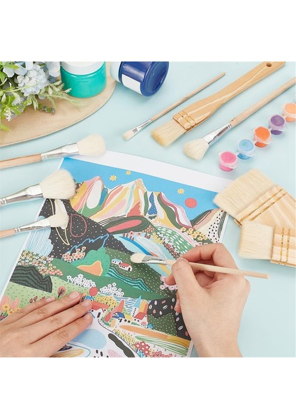 9 Stil Seramik Fırça Seti Seramik Sır Fırçaları Sanatçılar Için (Yurt Dışından) fiyatları