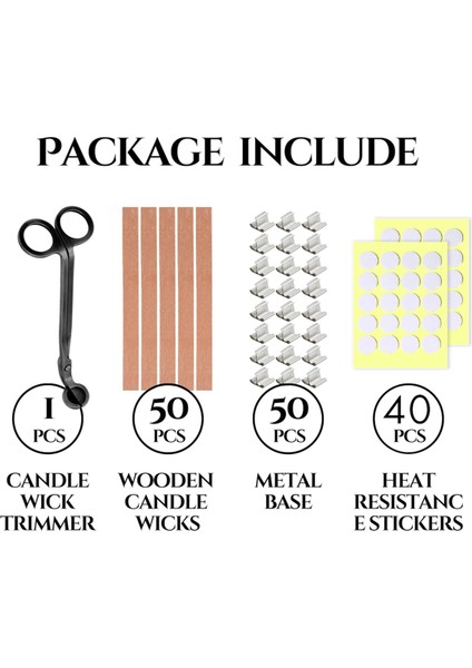 141 Parça Mum Yapımı Seti - Mum Yapımı Için Duman Çıkarmayan Ahşap Fitil A (Yurt Dışından) fiyatları