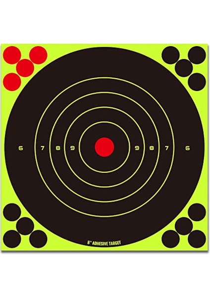 100 Adet Floresan Yeşil Hedef Çıkartmaları Yay ve Çıkartmalar (Yurt Dışından)