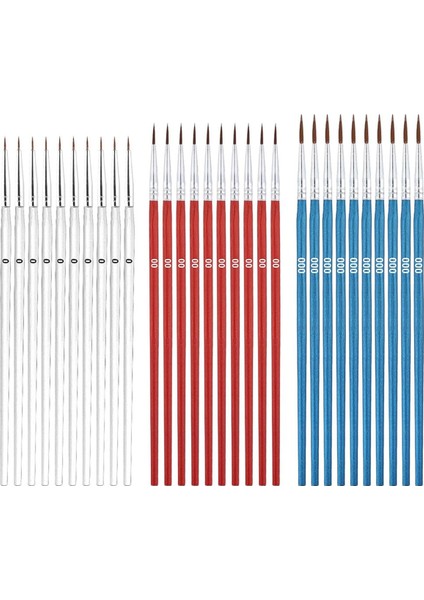 30 Adet Küçük Detay Boya Fırçaları El Sanatları Suluboya Akrilik C (Yurt Dışından)