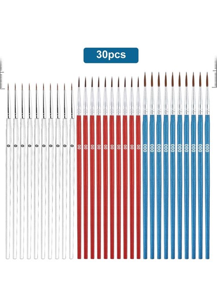 30 Adet Küçük Detay Boya Fırçaları El Sanatları Suluboya Akrilik C (Yurt Dışından) indirimleri