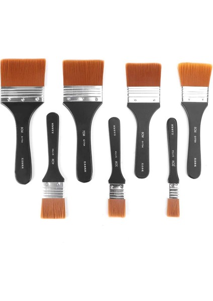 7 Parça Boya Fırçası Sapı Seti Naylon Boya Fırçaları Düz Tahta Fırçaları (Yurt Dışından) fırsatları