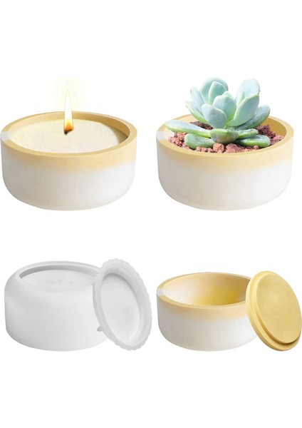 Kapaklı Silikon Kalıp Silindir Mumluk-A (Yurt Dışından) fiyatları