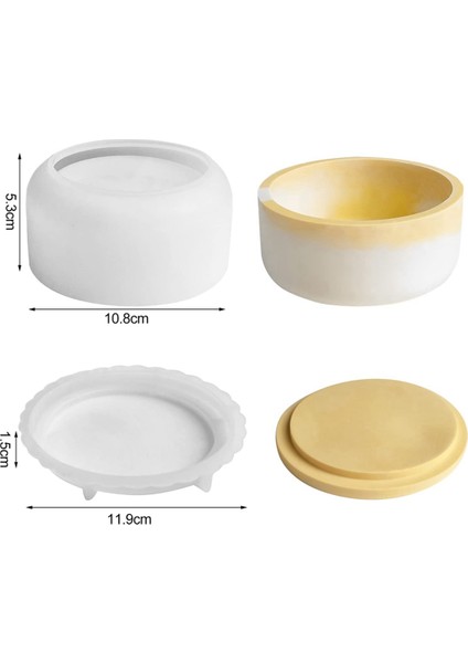 Kapaklı Silikon Kalıp Silindir Mumluk-A (Yurt Dışından) modelleri