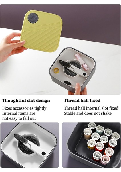 Dikiş Kutusu Taşınabilir Kendin Yap Dikiş Malzemeleri Seti Haki (Yurt Dışından) fırsatları