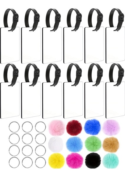 Çift Taraflı Mdf Bavul Etiketi Etiket Beyaz Boş Sırt Çantası Seyahat Çantası (Yurt Dışından)